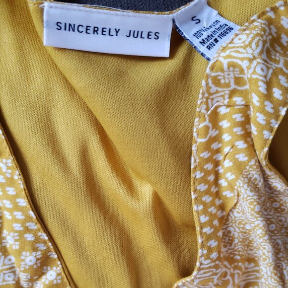 Gorgeous Mustard Color Dress Sleeveless Size Small - Picture 5 of 5